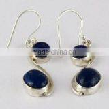 Excellent Deep Blue Lapis 925 Sterling Silver Earring, 925 Silver Jewelry, Sterling Earrings thumbnail-2