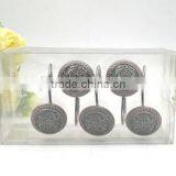 Golden Brown Flower Shower Curtain Hooks thumbnail-4