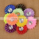 Wholesale sparkly chiffon flower clip baby hair clips Flowers hair accessory shoes flower CB-3371