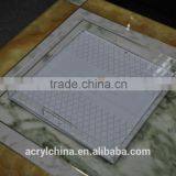 2015 New Style Acrylic Serving Tray,Clear Fashion Acrylic Tray With Plastic Edges for Holding Drinks