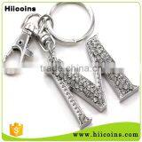 China Cheap Factory Wholesale Custom M Letter Keychain thumbnail-3