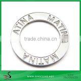 Sinicline High Quality Metal Ring Tag for Clothing With Logo