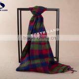 Wool Cashmere Scottish Tartan Scarf thumbnail-1