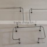 metal chrome rails side open clear Acrylic service tray/serving tray