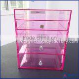 Factory Wholesale Custom Acrylic Makeup Organizer / Cosmetic Organizer With Drawer / Clear Cosmetic Display thumbnail-4