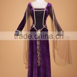 Hot Custom Made Medieval Renaissance Queen Maiden Dress Gown With Hat Belt Cosplay Dress Costume