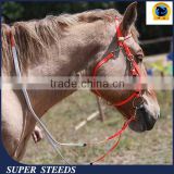 Adjustable PVC horse bridle and rein with brass buckle