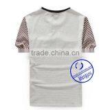Custom Fashion Design Cotton Yarn Dyed Mens t- Shirt Wholesale China thumbnail-2