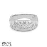 [RZ3-0036] 925 Sterling Silver Jewelry Ring With CZ Stones Silver Micro Pave Ring thumbnail-1