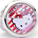 Winho Red Corals Design Pocket Mirror With Crystal Cover thumbnail-1