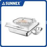 Sunnex Factory Price Creative Highly Polished Stainless Steel Full Size 5.5 ltr / 5.8 U.S. Qt Induction Chafing Dish