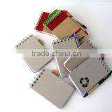 Kraft Cover Spiral Notebook With Pen