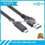 Reversible Design USB3.0 A Male to USB Type C Male Data Cable for Macbook thumbnail-1