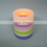 5" Height Colorful Wax Shell Window Candle With Black Holder thumbnail-5