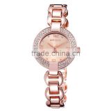W4754 More Popular Watches Rose Gold Dial Round Crystal Case Lady Crystal Watch