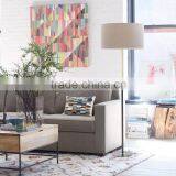 0705-13 a Slim Profile and Flat Modern Metal Antique Bronze Telescoping Floor Lamp thumbnail-1