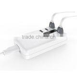 LED Light Multiple USB 6 Ports 8.4A Charger Quick USB Desktop Charger With Crystal Sticker for IPhone IPad SamsungGalaxy Pad thumbnail-5