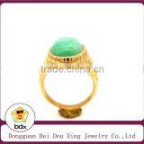 18k New Products 2015 Charm Green Crystal Stone Stainless Steel Rings thumbnail-2