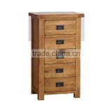 rustic style antique retro solid oak wood 5 drawers wellington
