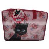 LOVE CAT Recycle PP Woven Bag With Zipper/With Hantag For Promotion