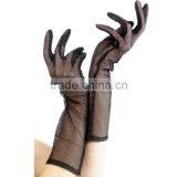 Black Lace Gloves Arm Length Lace Gloves thumbnail-4