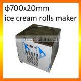 Rolled ice cream machine one big flat pan 700mm for shops/cart/truck business