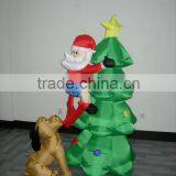 Inflatable Tree With Santa and Dog thumbnail-1