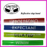 HOT slap reflective bracelet with custom logo and color