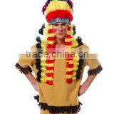 Native Indian Headdress With Trailer Adult Costume Accessory thumbnail-1