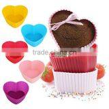 Valentine's Day Heart Shape Silicone Muffin Cup