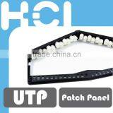 Network Solution 1U 24 Port Angled Discrete Unshielded Snap-In Type Patch Panel