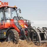 Qingdao Everun New Condition 1.5Ton Small Wheel Loader With Grapple Forks for Sale thumbnail-2