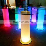 Led Bar Furniture Round Table/Hot Sell Led Rechargeable Coffee Table/LED Remote Outdoor Lawn Tea Table thumbnail-1