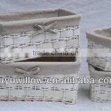 Wholesale Cheap Willow Beautiful Storage Basket With Liner thumbnail-1