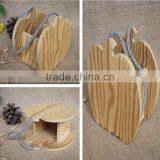 Unique Design Apple Shaped Personalized Pine Wooden Pen Holder thumbnail-1