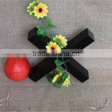 Pained Color Decor Cross Shaped Desktop Wooden Book Racks thumbnail-1