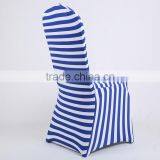 Striped Spandex Chair Covers for Banquet Dining Chairs thumbnail-1