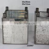 Antique Finished Four Candle Brass and Glass Candle Holder With Brass in Antique Silver Finish thumbnail-1