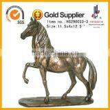 12.5 Inch Resin Craft Animal Figurine Antique Brass Horse Statue thumbnail-1