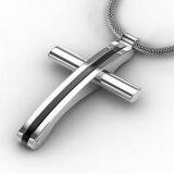 OEM / ODM Stainless Steel Pendant Black Cross Fashion thumbnail-5