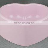 Melamine Heart Shape Pet Bowl With Pinky Color thumbnail-1
