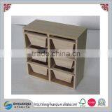 Primitive Antique Style Wood Apothecary Spice Chest Cabinet 6 Drawers thumbnail-1