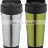 450ml Stainless Steel Inner Plastic Outer Steel Vacuum Cup/auto Mug/Travel Mugs With TPR Handle thumbnail-5