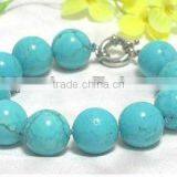 16-17mm Blue Large Round Turquoise Bracelets thumbnail-1