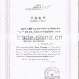 Certification of Honor