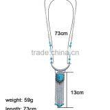 Alloy Gold Color Bead Sweater Necklace for Lady thumbnail-5