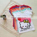 New Clever Baby Girls Hello Kitty Tshirt Children Kt Short Sleeve 100%Cotton T-shirt Tees Kids Summer Clothes thumbnail-5