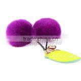 CX-R-56 Wholesale Best Quality Rabbit Fur Strap Chain Keychain Charm For Bag thumbnail-6