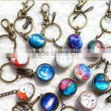 Creative Crystal Ball Keychains,star Sky Cabochon Key Ring,women Gift Design Key Holder thumbnail-2