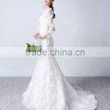 2017 Wholesale Custom Long Sleeve Mermaid Wedding Dress thumbnail-4